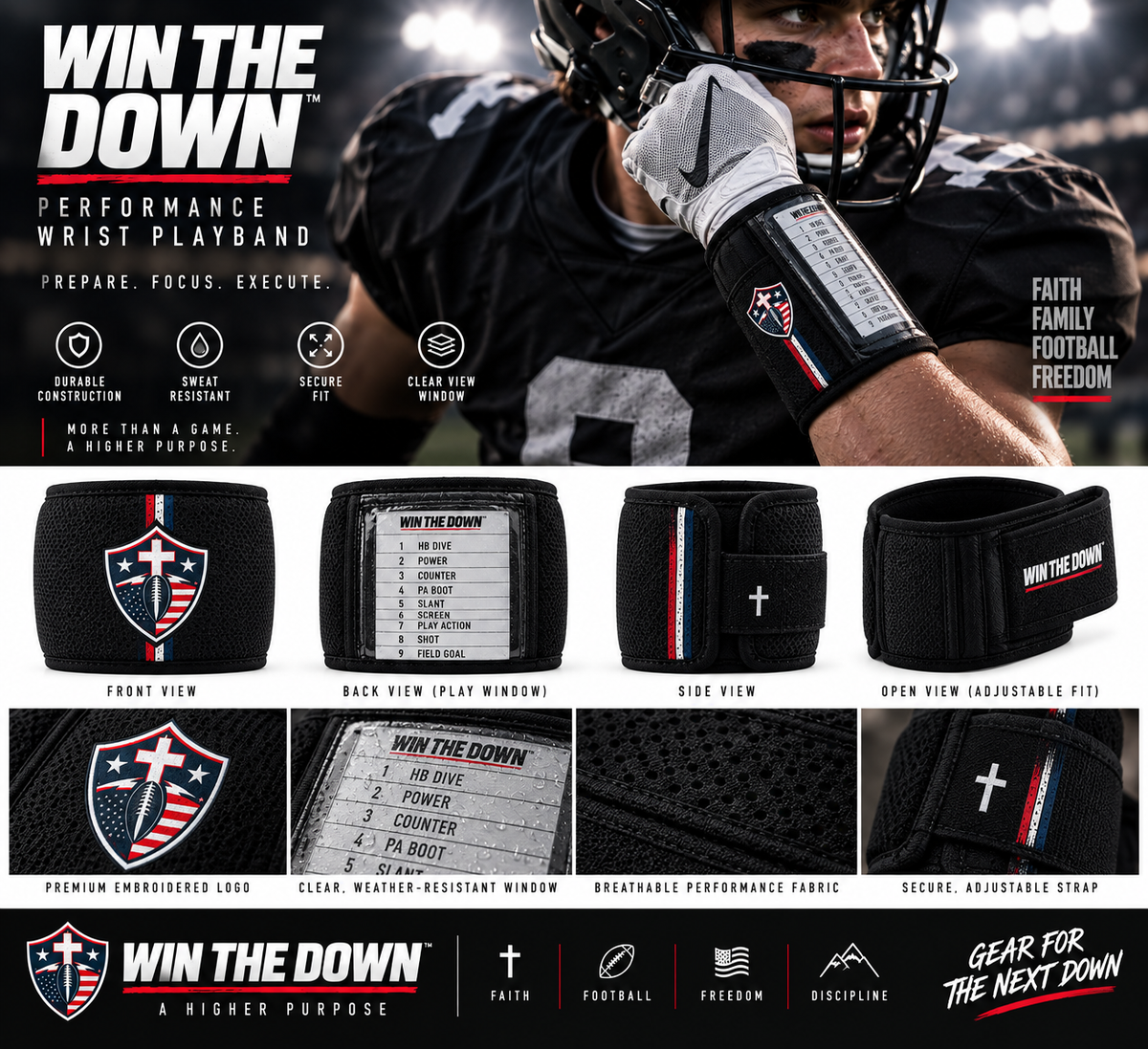 WIN THE DOWN™ Game Ready Wrist Playband — Coming Soon