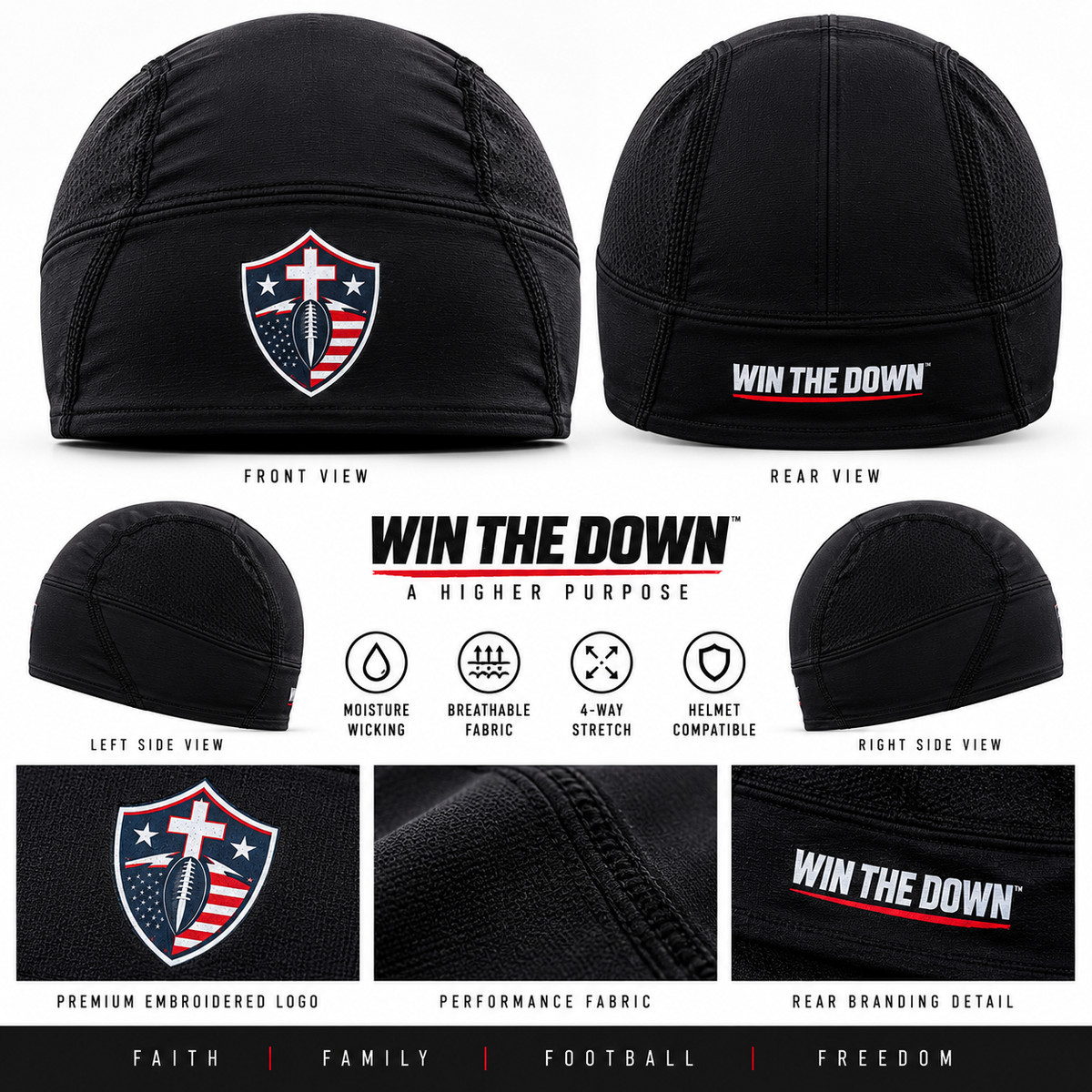 WIN THE DOWN™ Higher Purpose Skull Cap — Coming Soon