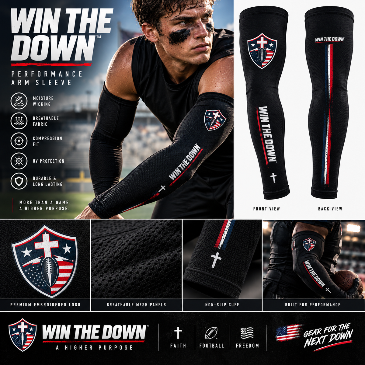 WIN THE DOWN™ Performance Arm Sleeve — Coming Soon